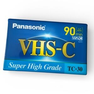 📼 Panasonic VHS-C Super High Grade TC-30 (Sealed) – 90 Min